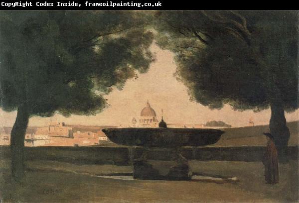 camille corot Fountain of the French Academy